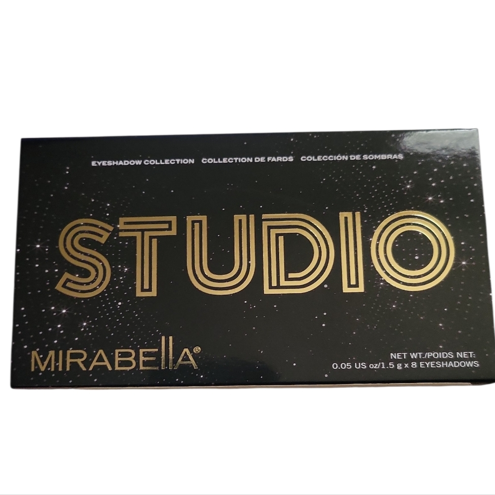 Studio Eyeshadow Palette with Black and Gold Design